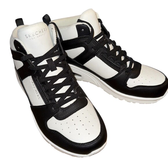 Skechers Wms Sz 9.5 Uno-High Regards White High Top Sneakers 177099 Color WBK - Picture 1 of 8